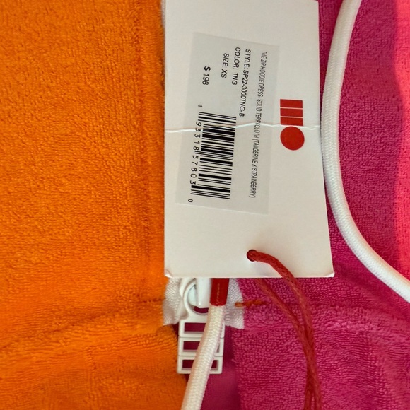 Solid and Striped  Orange and Pink Swim Coverups - Picture 3 of 9